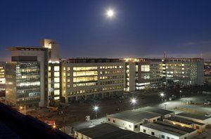 Mission Bay Hospitals at Night