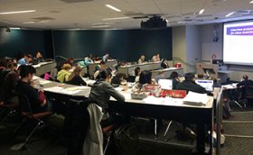 Stanford students at a career workshop