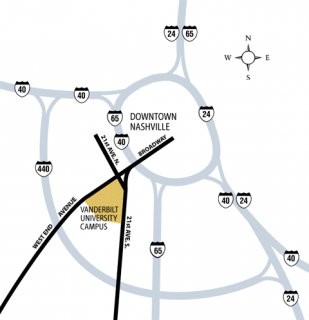 vanderbilt university vicinity map