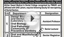 Akhtar-Saeed-Medical-&-Dental-College-Lahore-Jobs,15 June 2014