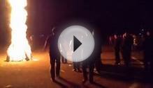 bonfire in allama iqbal medical college, lahore pakistan