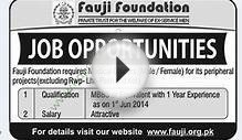 Fauji-Foundation-Rawalpindi,-Lahore,-Karachi-Jobs,15 June 2014